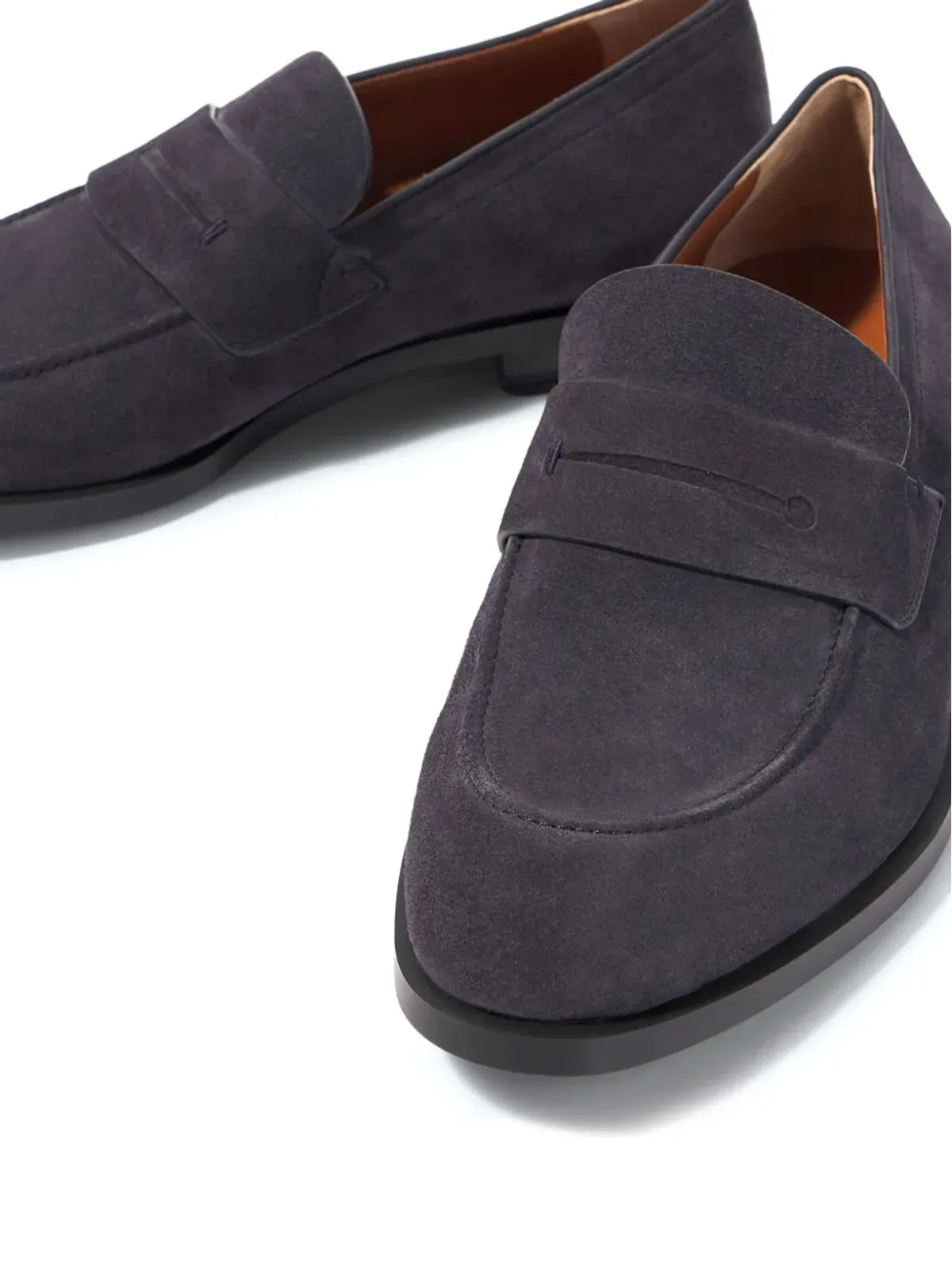 Zegna ペニー スエード ローファー - 画像3