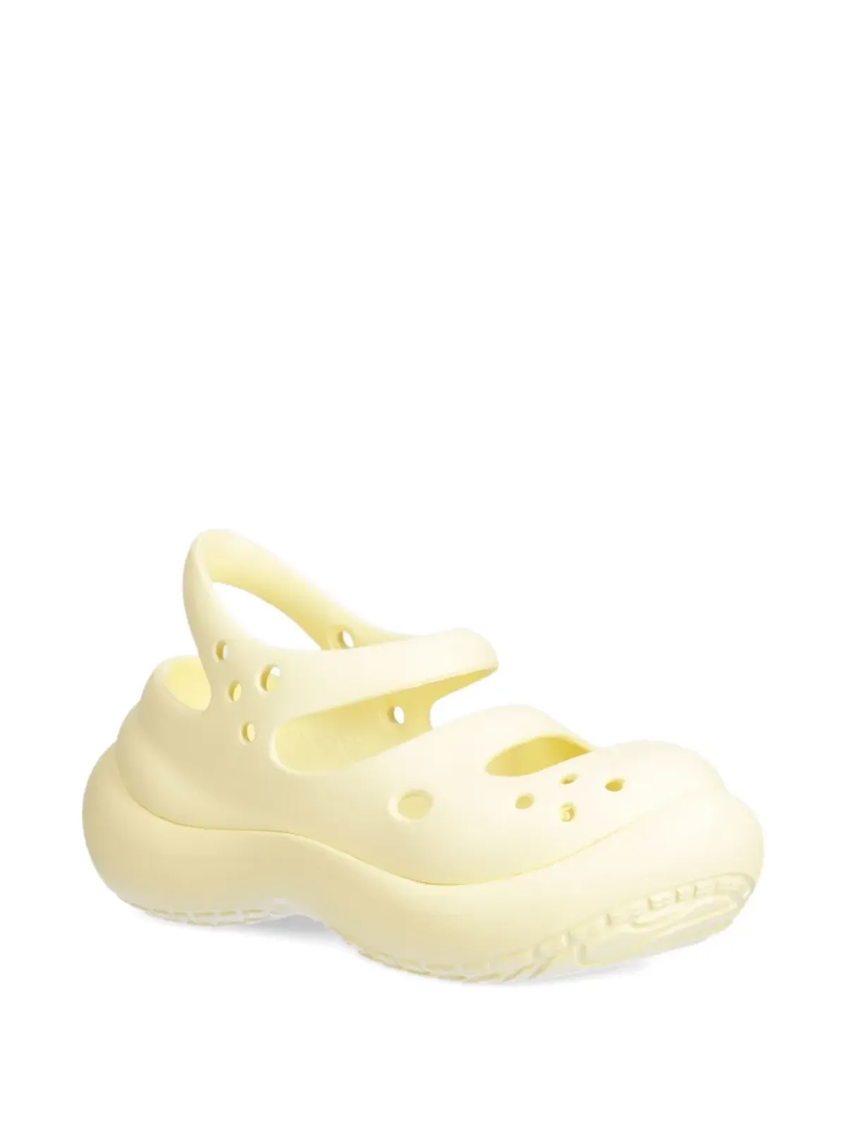 Crocs メアリージェーン風パンチングサンダル - イエロー - 画像2