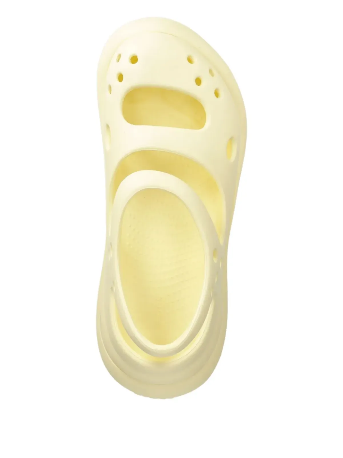 Crocs メアリージェーン風パンチングサンダル - イエロー - 画像4