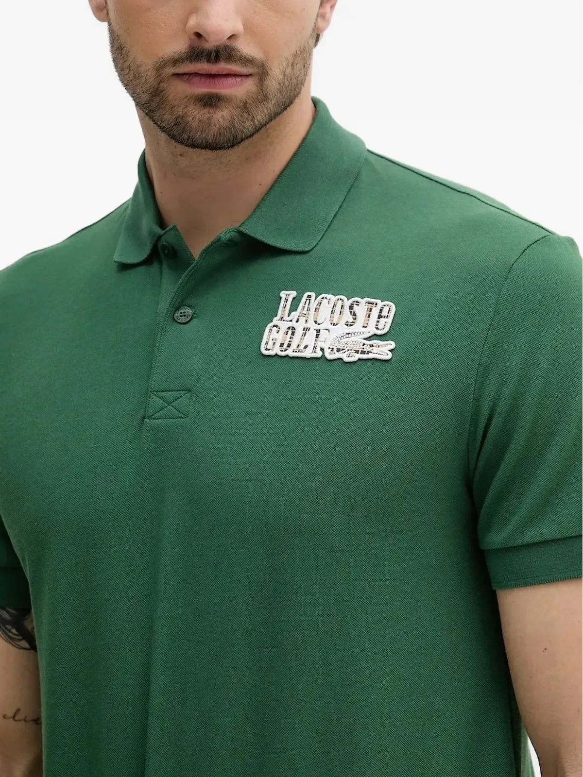 Lacoste クロコダイルパッチ付きショートスリーブポロシャツ - 画像3