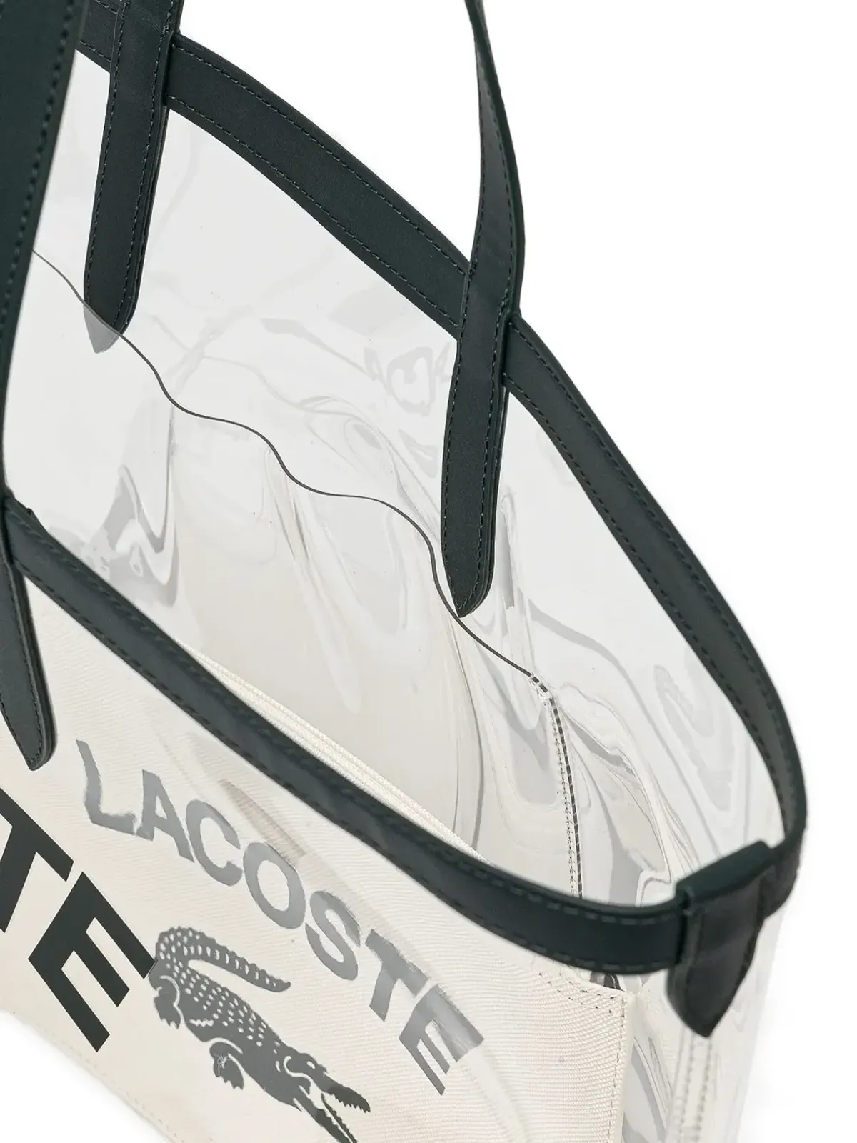 Lacoste アナ クロコダイルロゴ透明トートバッグ - 画像4