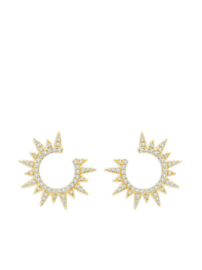 graziela graziela 18K イエローゴールド スターバースト ダイヤモンド イヤリングの商品画像
