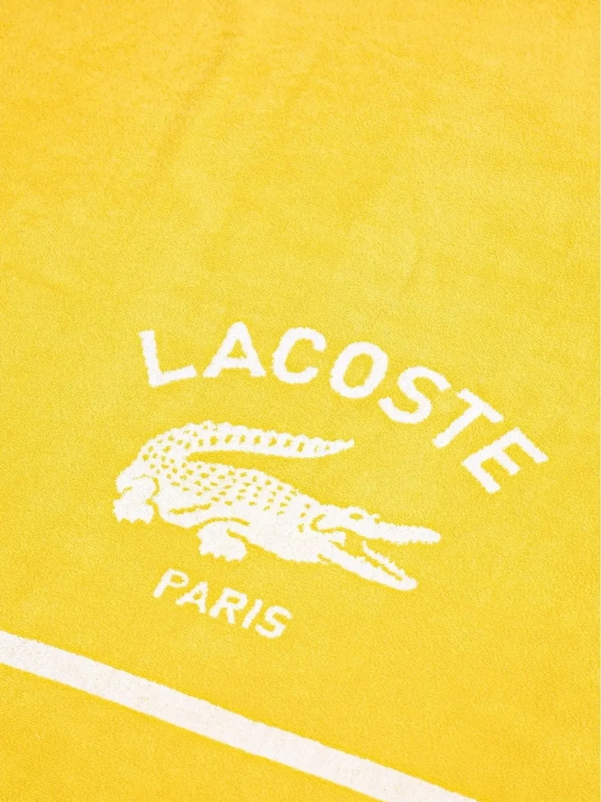 Lacoste クロコダイル装飾ビーチタオル - 画像2
