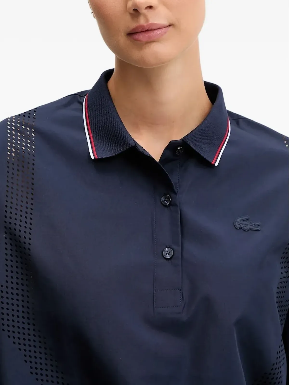 Lacoste パンチングパネル ポロシャツ - 画像3