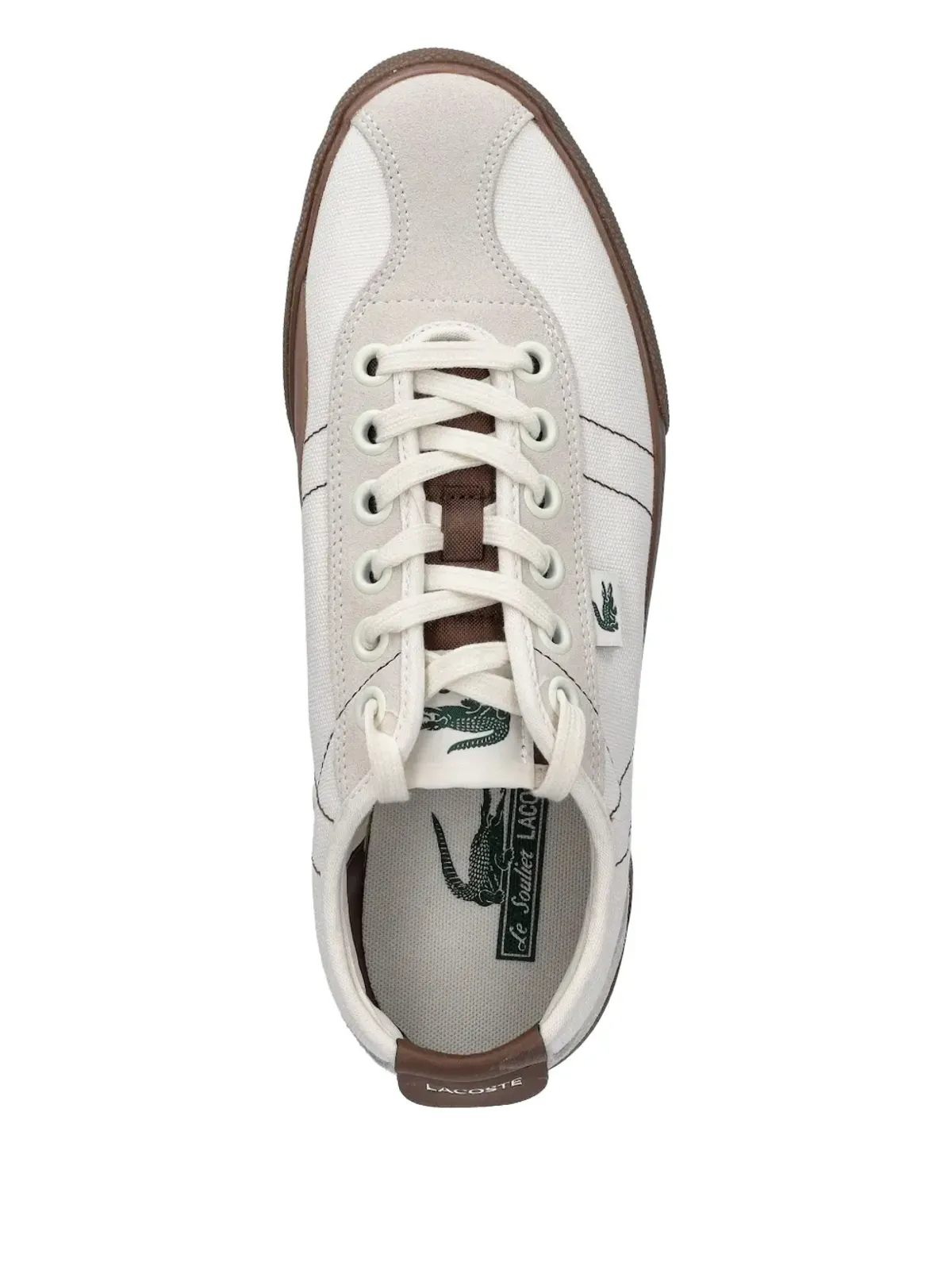 Lacoste スエードパネルドスニーカー グレー - 画像2