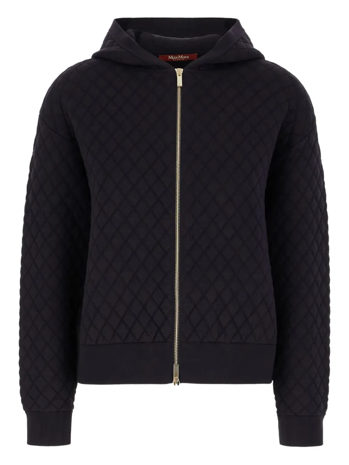 Max Mara キルティングフード付きコート（ブルー） - 画像1