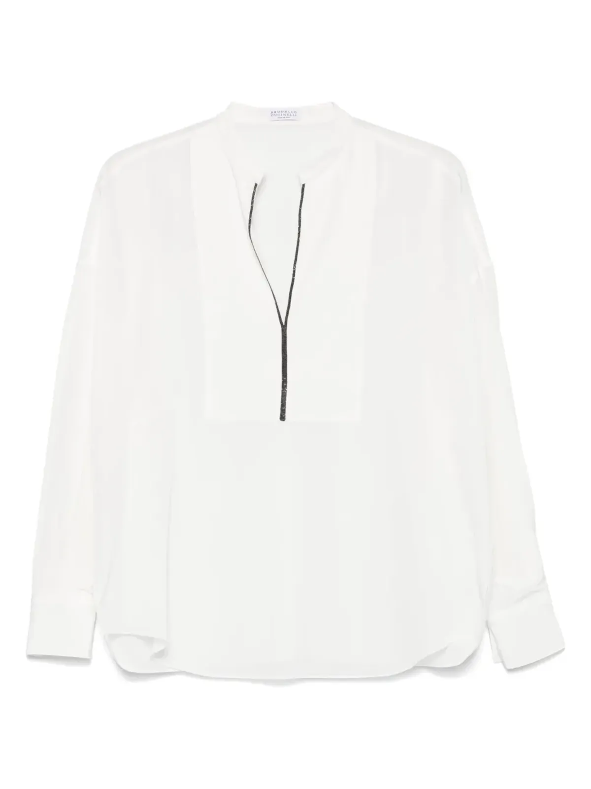 Brunello Cucinelli V-neck blouse - White - 画像1