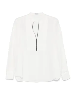 Brunello Cucinelli V-neck blouse - White - サムネイル1