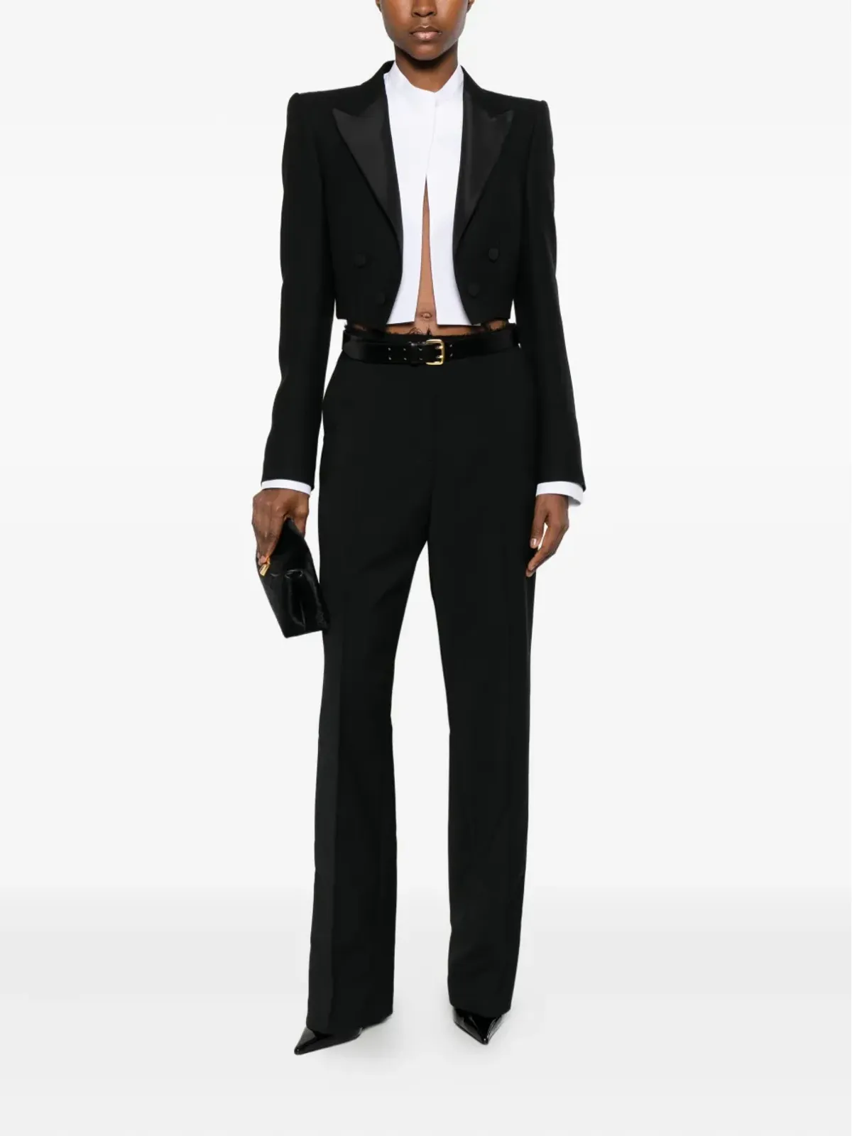 TOM FORD ダブルブレスト クロップドブレザー - 画像2