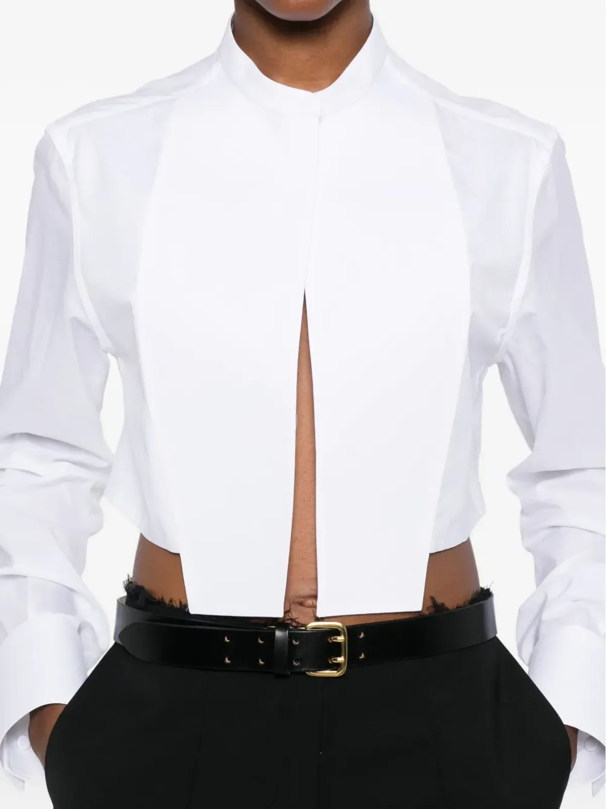 TOM FORD ビブクロップシャツ - 画像5