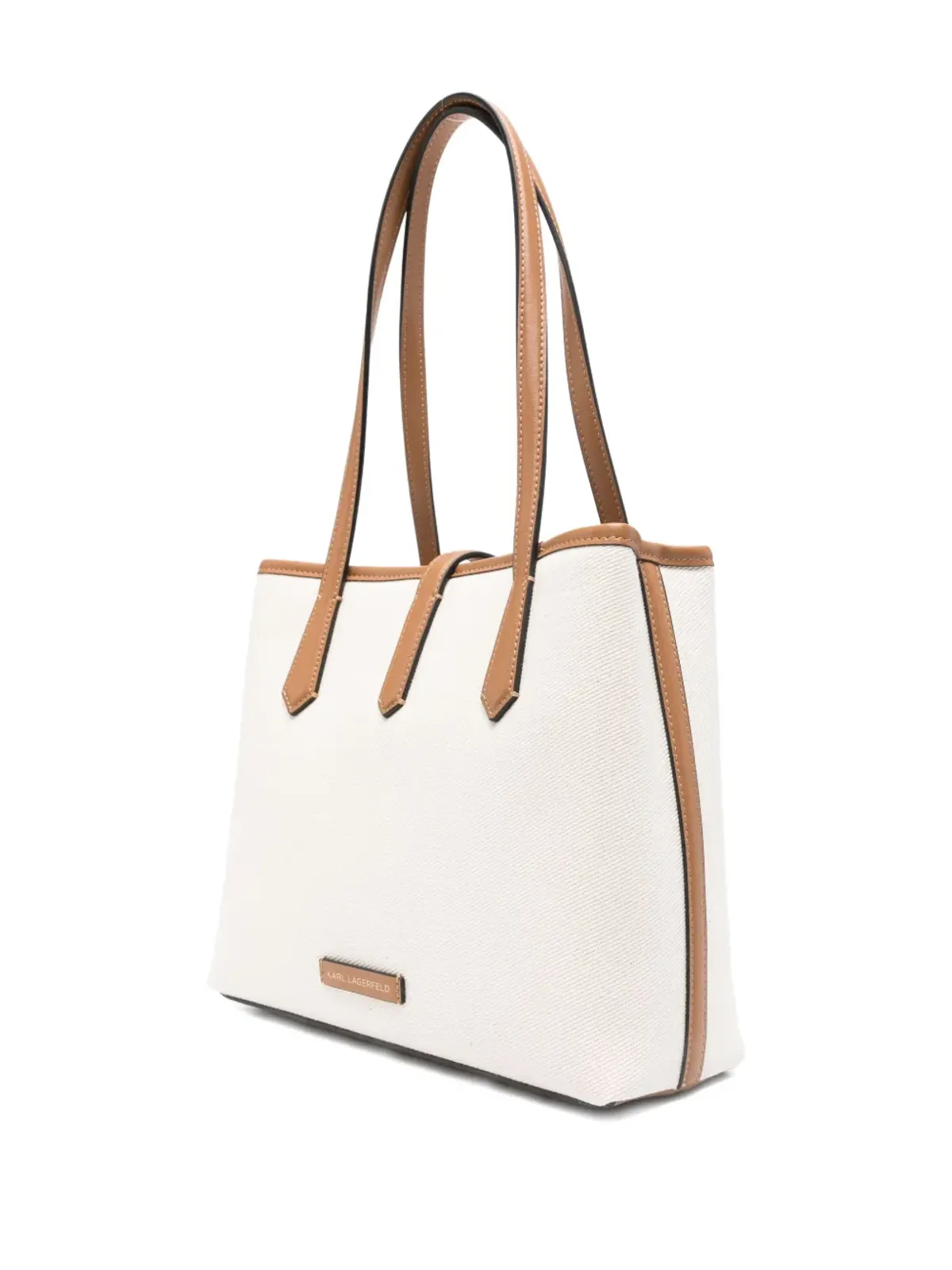 Karl Lagerfeld padlock leather-trimmed tote bag - 画像3