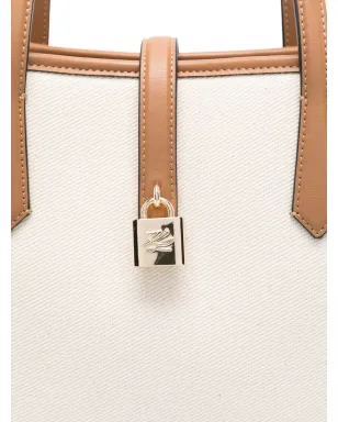 Karl Lagerfeld padlock leather-trimmed tote bag - サムネイル4