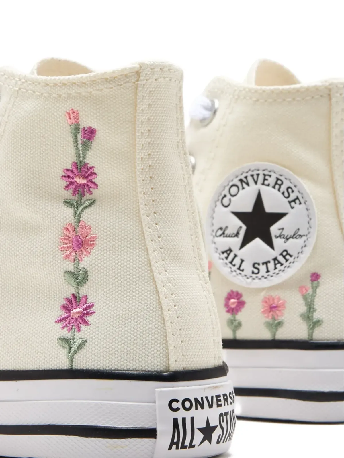 Converse Kids 刺繍花柄ハイカットスニーカー - 画像2