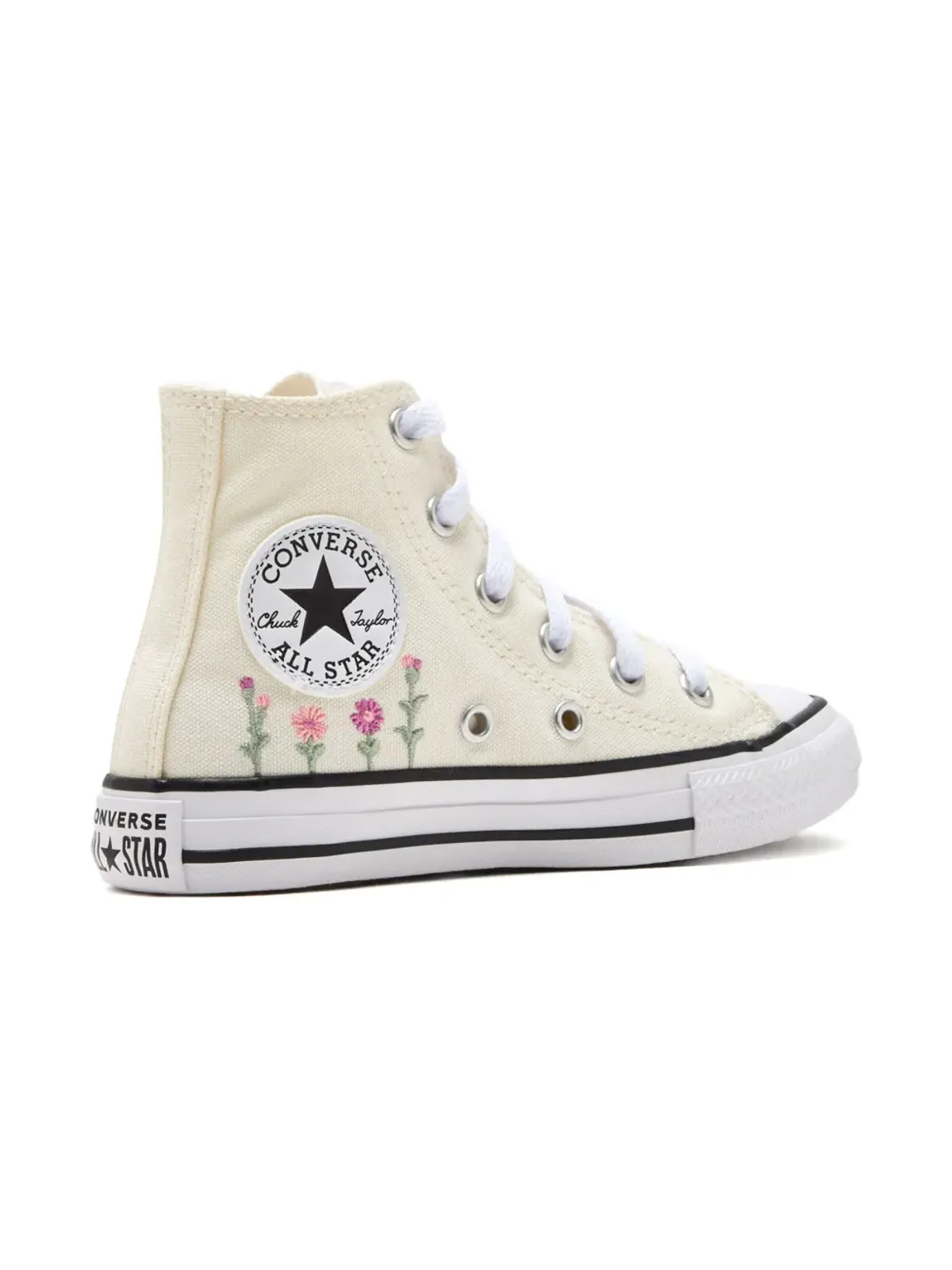 Converse Kids 刺繍花柄ハイカットスニーカー - 画像4