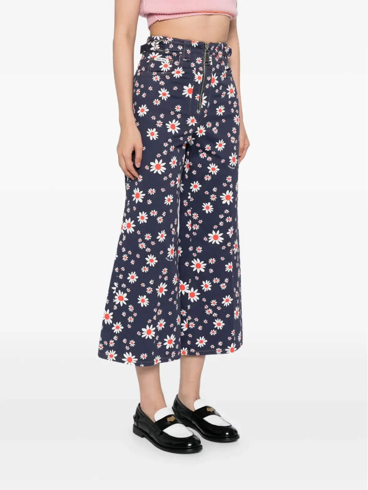 Miu Miu Pre-Owned 花柄プリントパンツ - 画像3