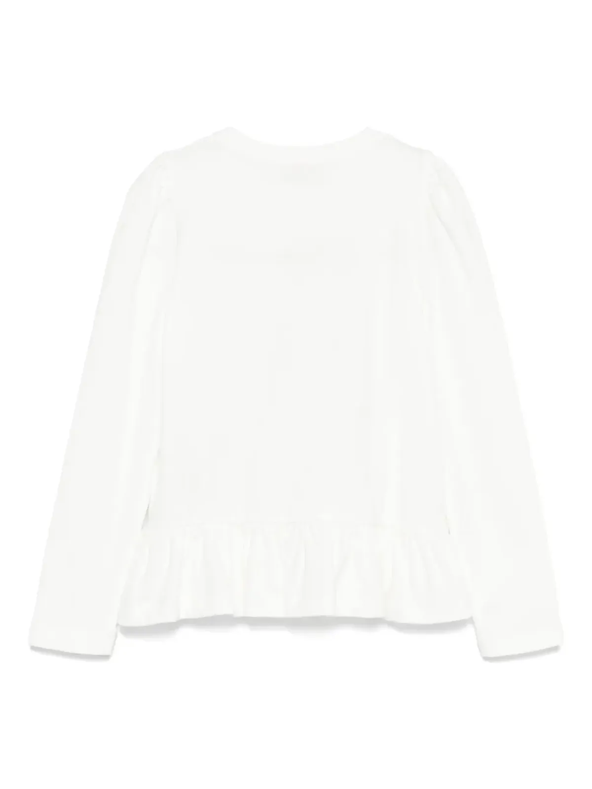 Monnalisa グラフィックプリント入りフリルTシャツ - 画像2