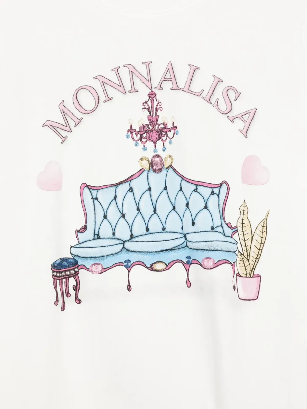 Monnalisa グラフィックプリント入りフリルTシャツ - 画像3