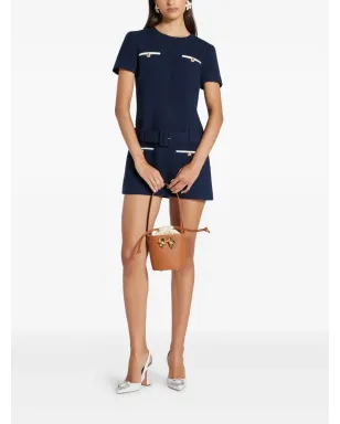 Self-Portrait ボウ装飾バケットバッグ ブラウン - サムネイル2