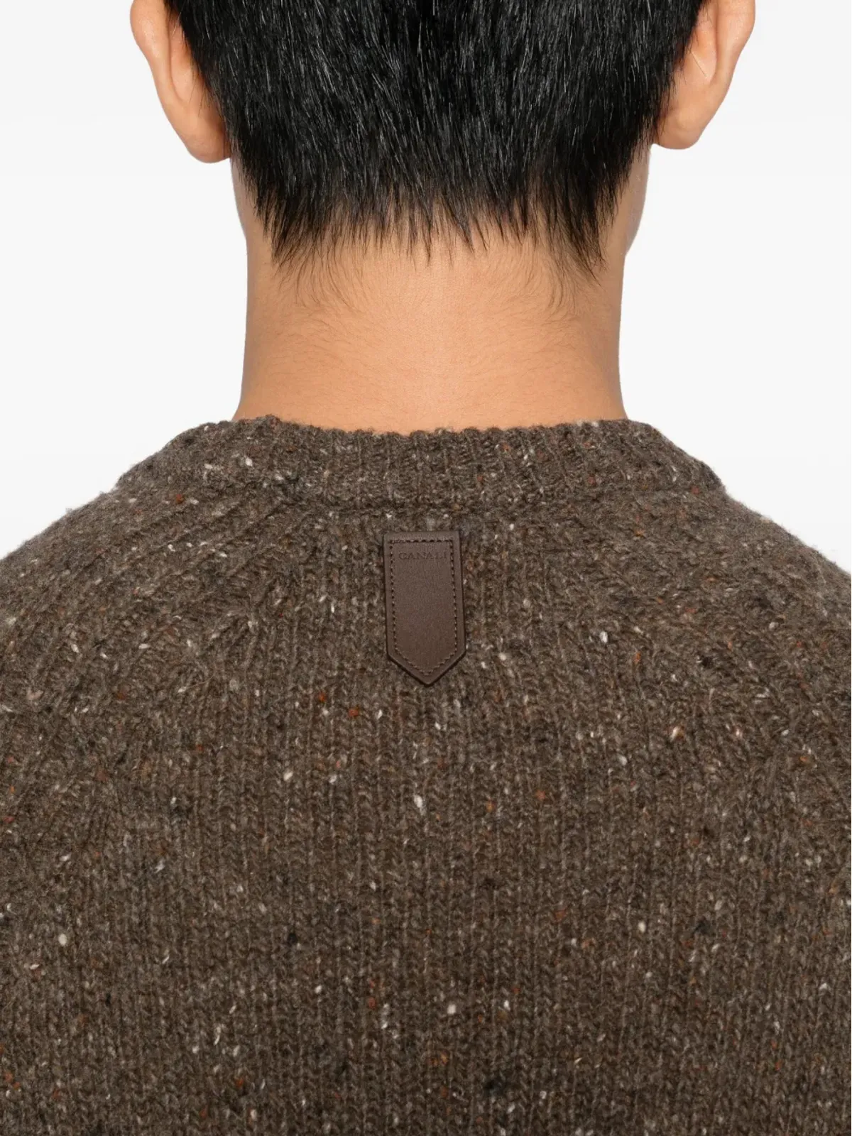 Canali まだら柄のクルーネックセーター - 画像5