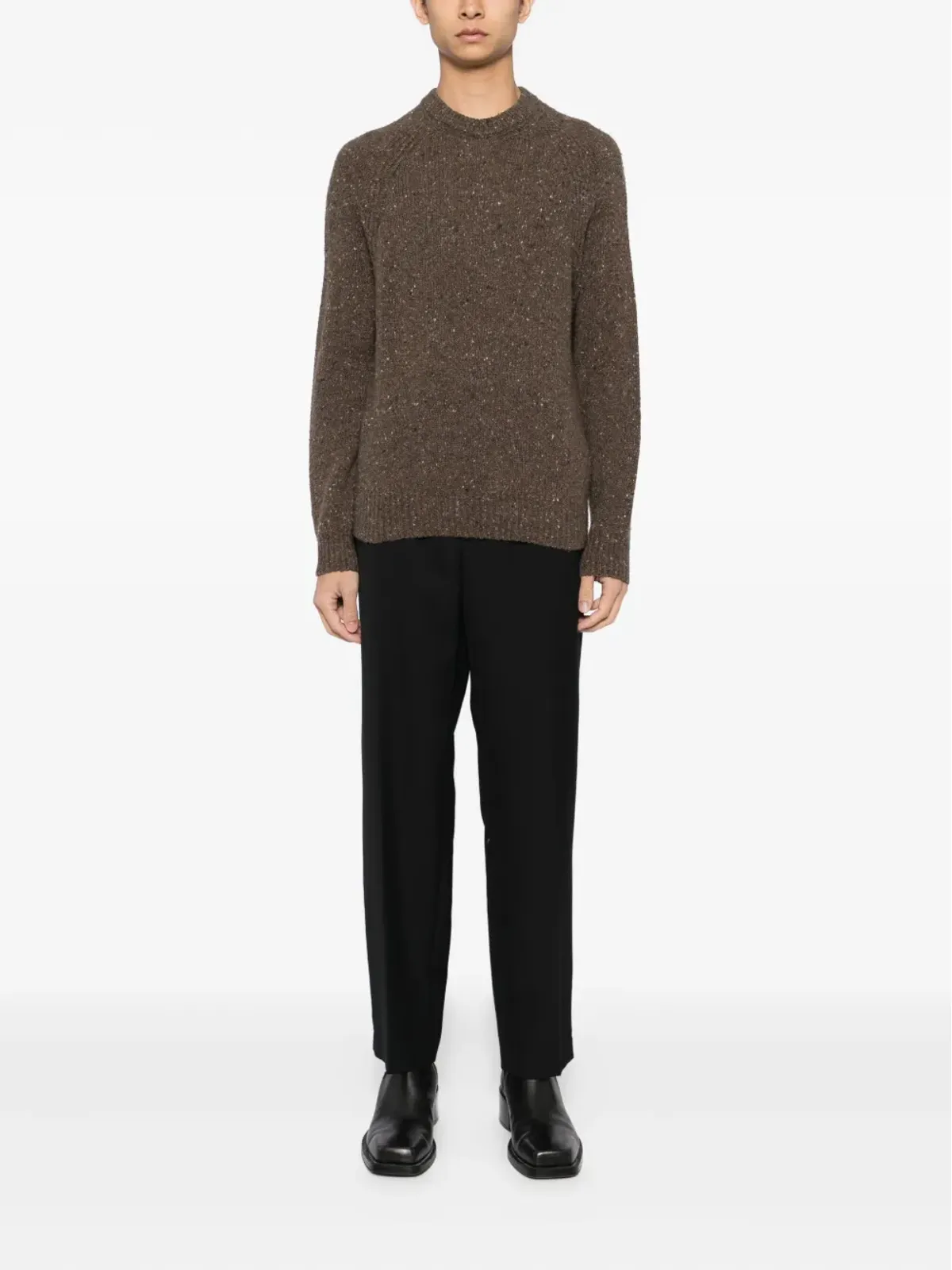 Canali まだら柄のクルーネックセーター - 画像2