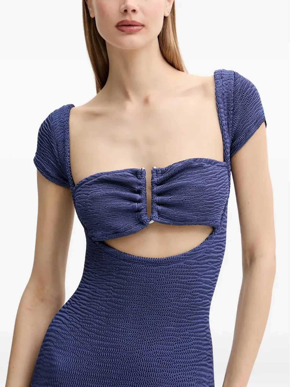 PARAMIDONNA Frida テクスチャード カットアウト ミニドレス - 画像3