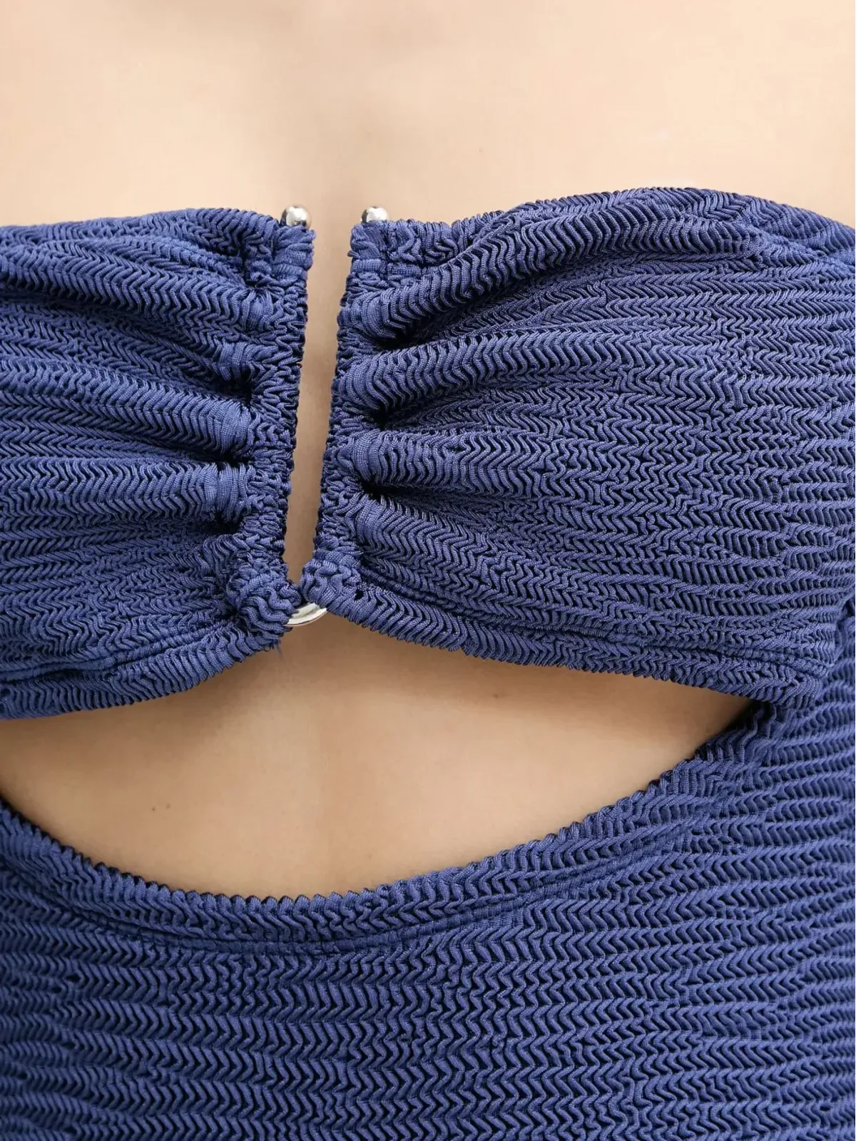 PARAMIDONNA Frida テクスチャード カットアウト ミニドレス - 画像4