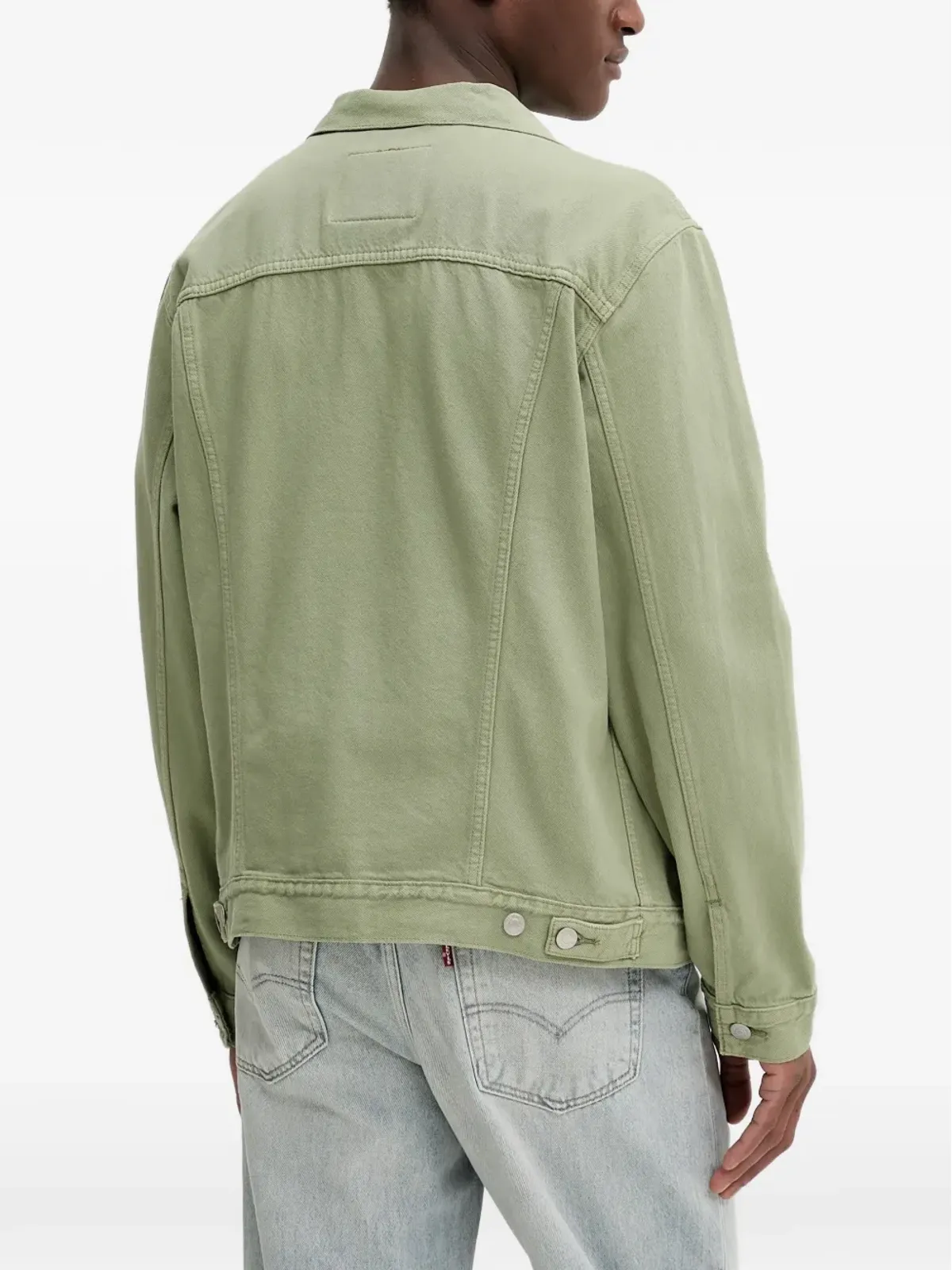 Levi's ボタン留め デニムジャケット グリーン - 画像3