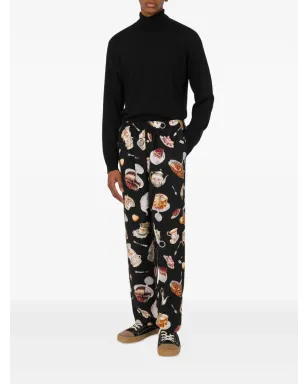 Moschino デザートプリントパンツ ブラック - サムネイル2