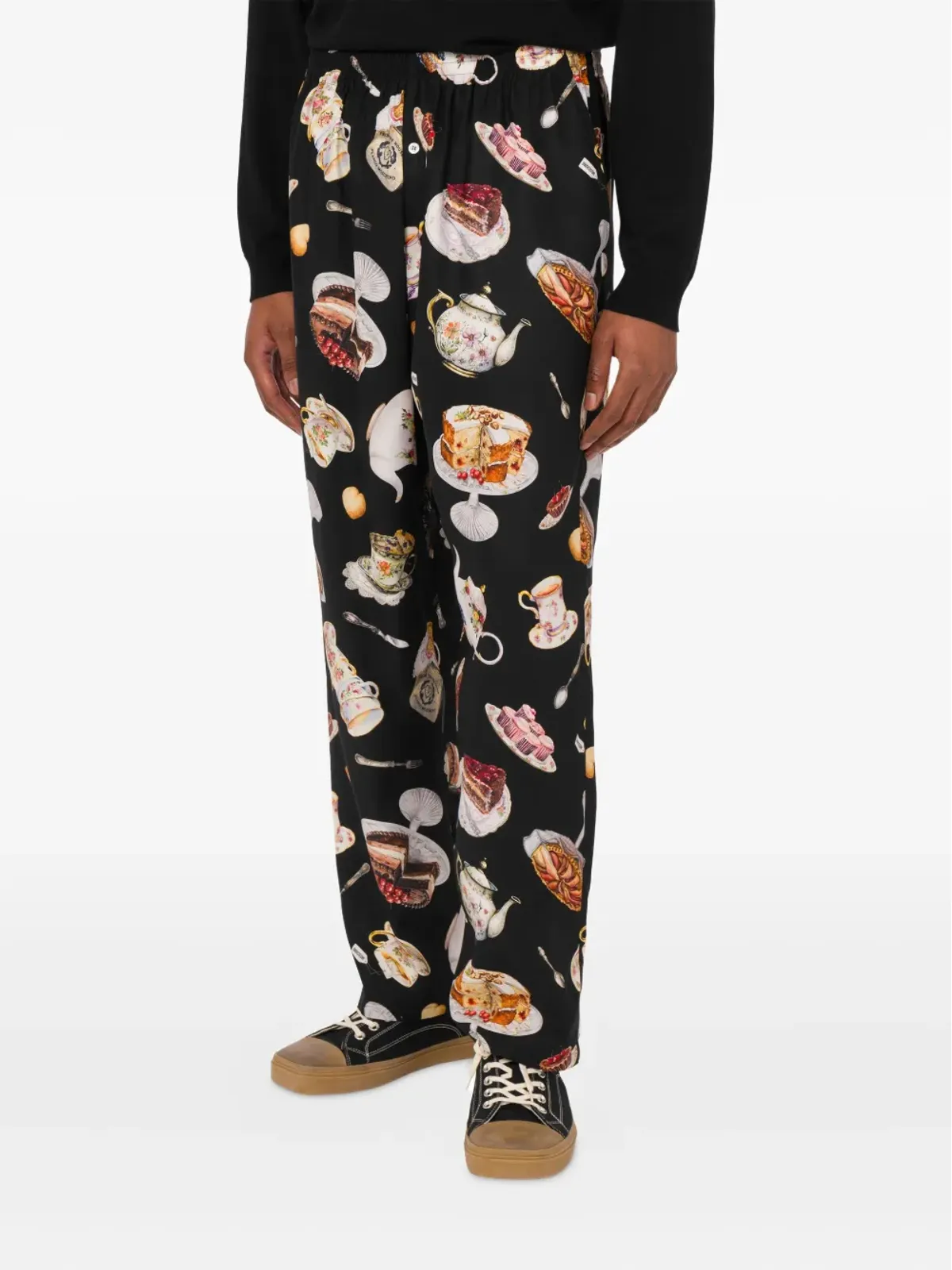 Moschino デザートプリントパンツ ブラック - 画像3