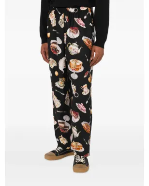 Moschino デザートプリントパンツ ブラック - サムネイル3