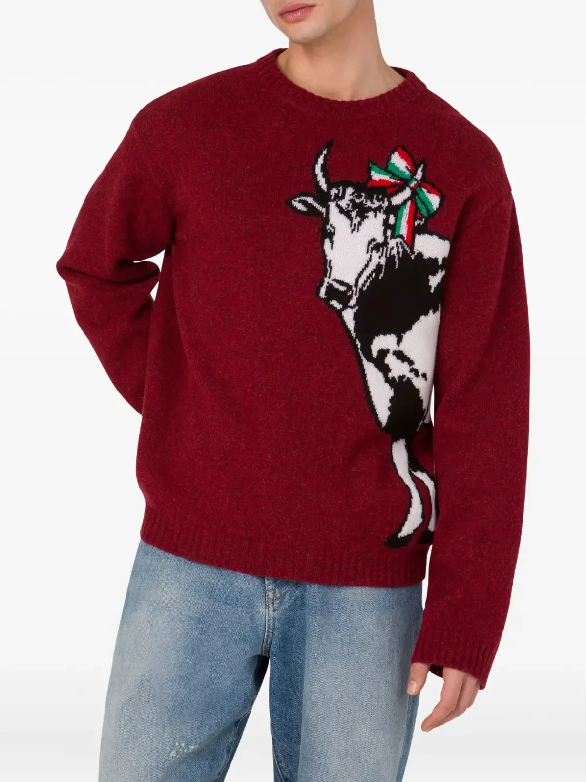 Moschino 牛モチーフジャンパー - レッド - 画像3