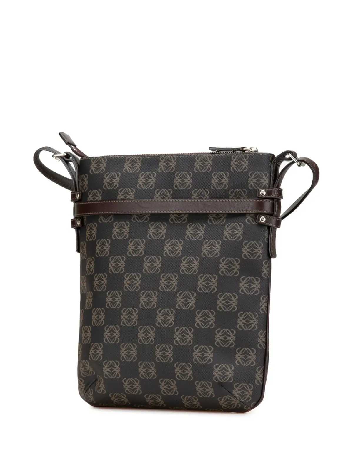 Loewe Vintage 2007 Anagram コーティッドキャンバス クロスボディバッグ - ブラウン - 画像3
