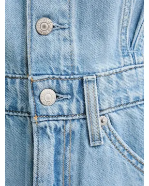 Levi's ノースリーブ ボタン留め デニムドレス ブルー - サムネイル5