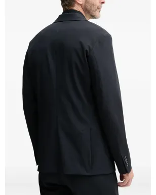 Sisley patch-pocket single-breasted jacket - Blue - サムネイル2