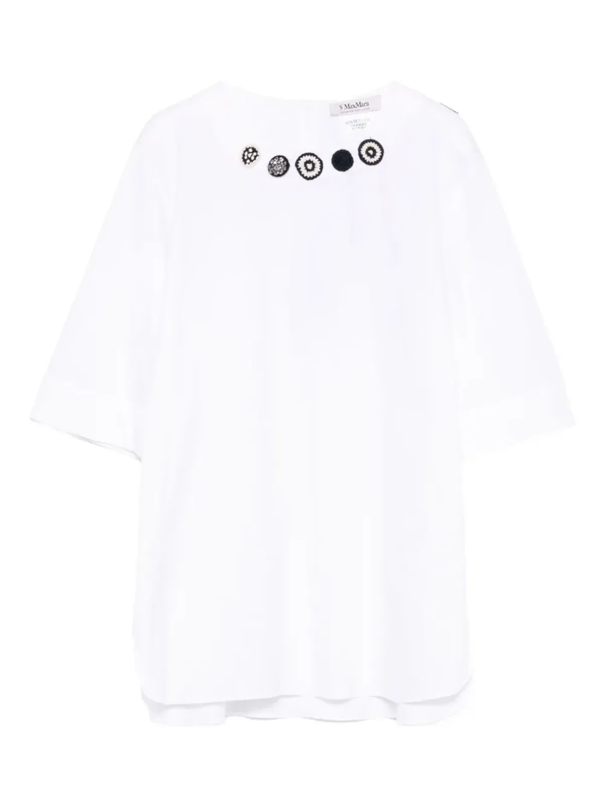S Max Mara 装飾ネックライン Tシャツ - 画像1