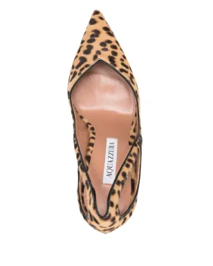 Aquazzura ブラウン レオパード柄 カットアウト パンプス - サムネイル4
