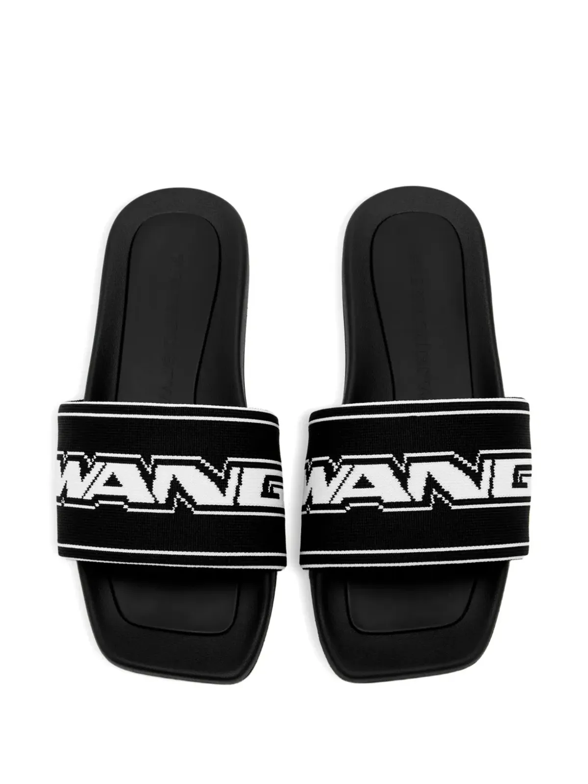 Alexander Wang ロゴストラップサンダル ブラック - 画像2