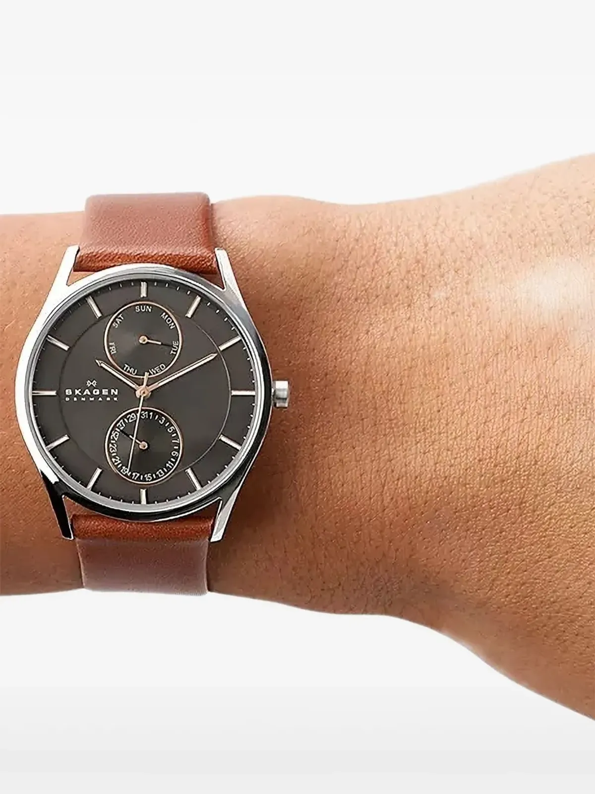 Skagen ホルスト マルチファンクション レザーストラップ - 画像2