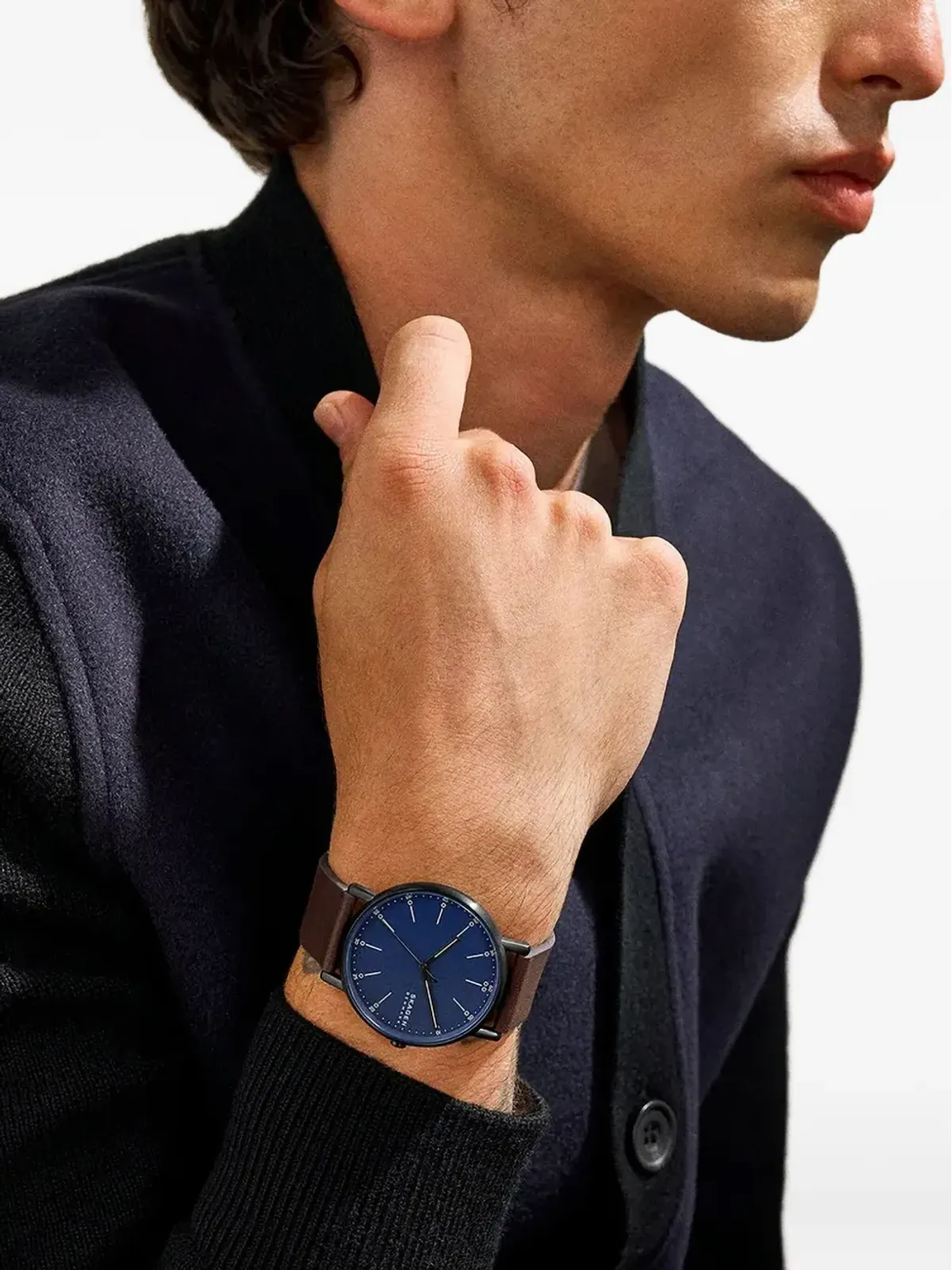 Skagen ラウンドフェイス ウォッチ - ブルー - 画像2