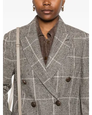 Brunello Cucinelli チェック柄ダブルブレストブレザー - サムネイル5