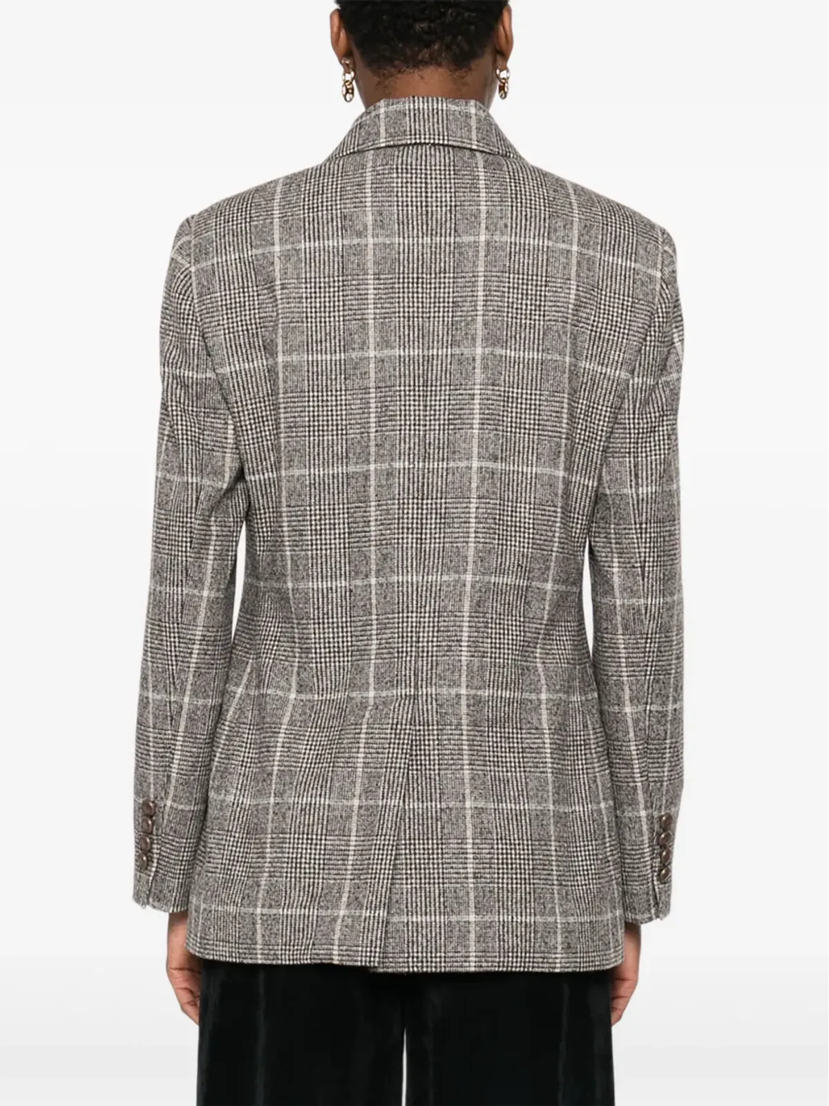Brunello Cucinelli チェック柄ダブルブレストブレザー - 画像4