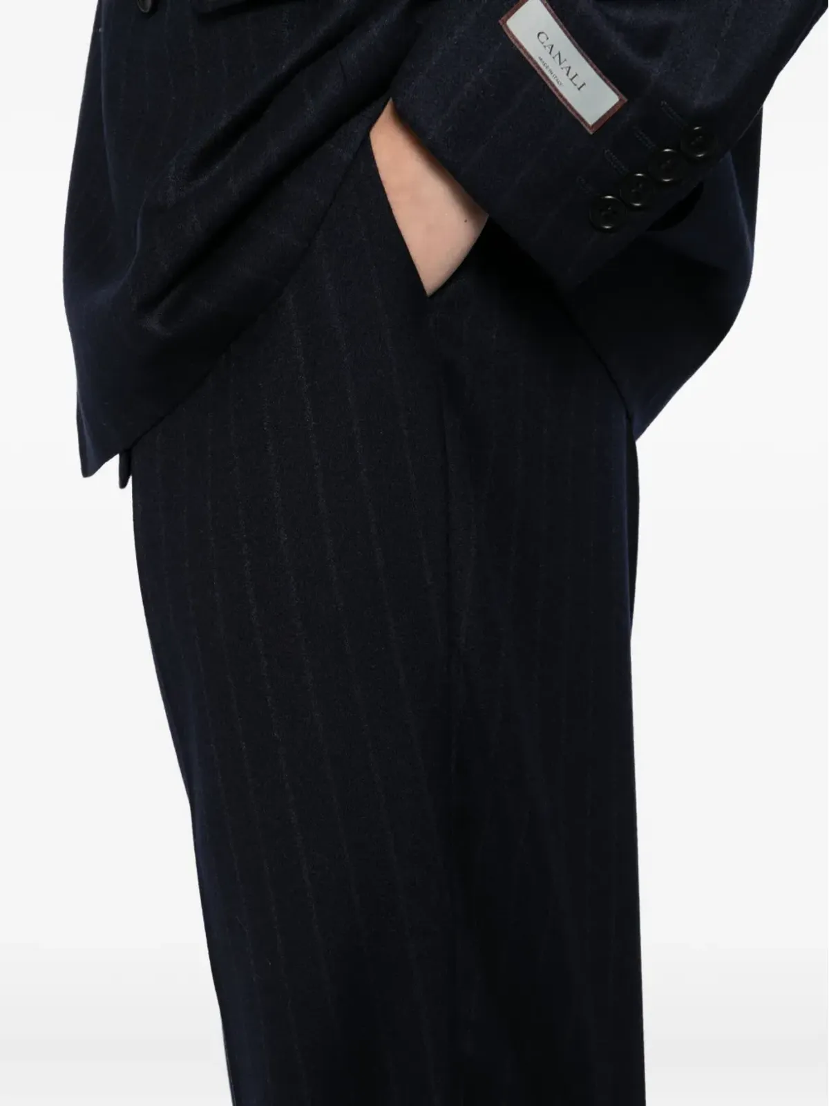 Canali ピンストライプ ダブルブレストスーツ - 画像5