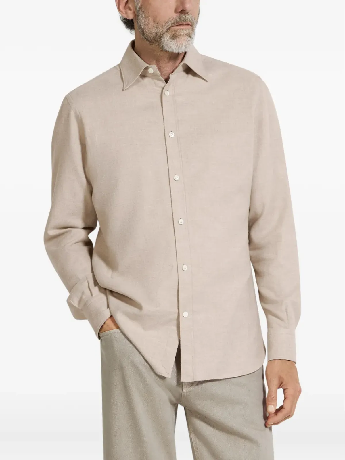 Zegna ポケット付きコットンシャツ - 画像2
