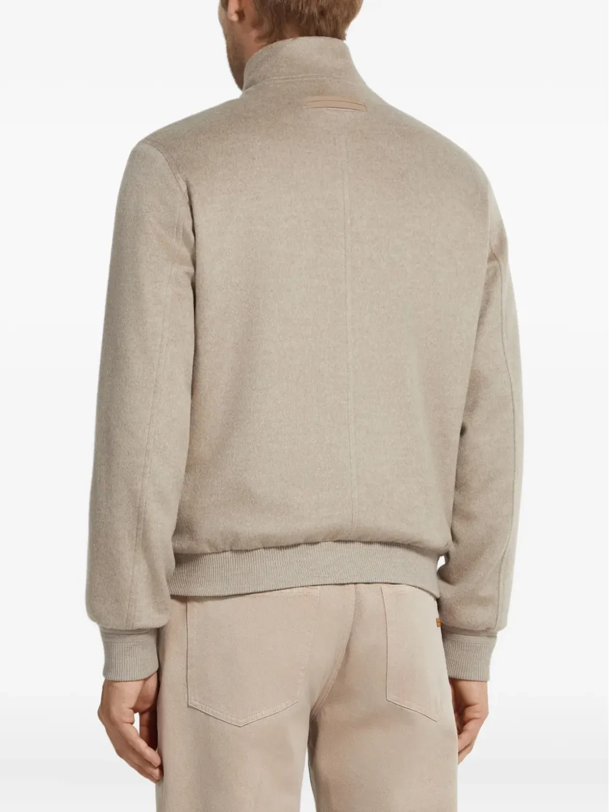Zegna カシミア ジップファスナー付き ボンバー ジャケット - 画像4