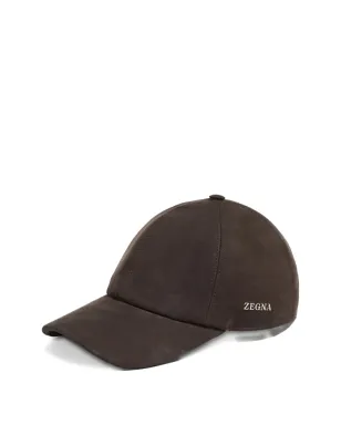 Zegna レザー ベースボールキャップ - サムネイル1