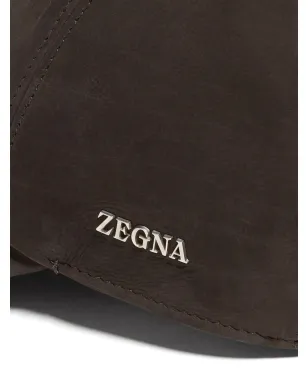 Zegna レザー ベースボールキャップ - サムネイル3