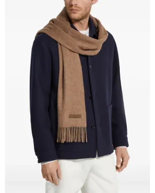 Zegna フリンジ付きカシミヤスカーフ - サムネイル3