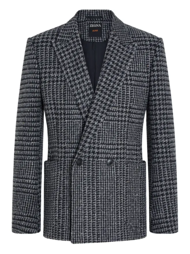 ZEGNA Zegna ハウンドトースト柄 ダブルブレスト ブレザーの商品画像