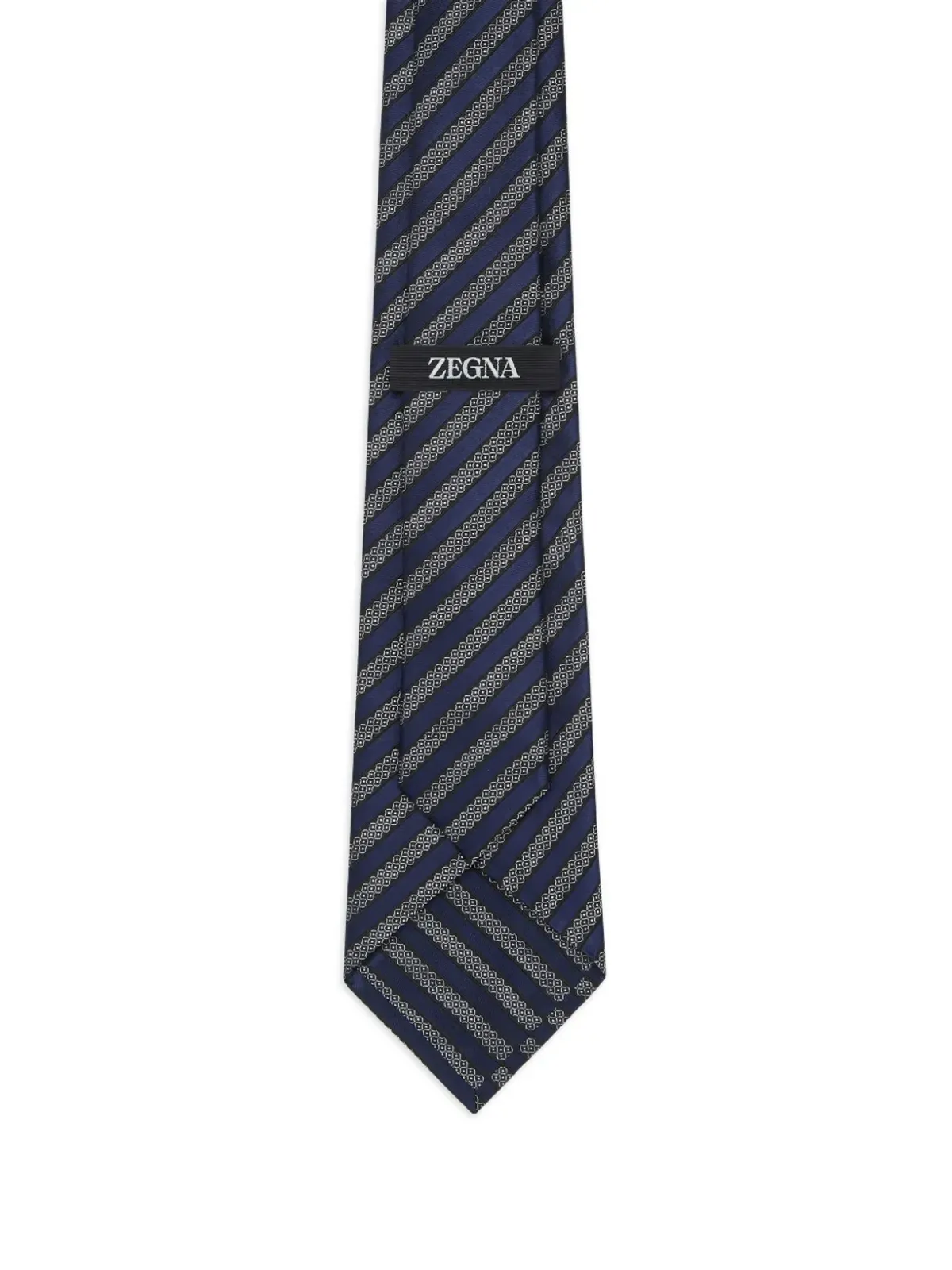 Zegna ストライプ柄ネクタイ - ブルー - 画像2