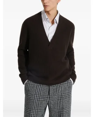 Zegna オアジ Vネック カシミアセーター - サムネイル2